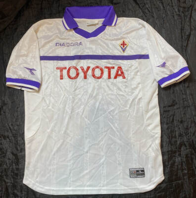 ACF Fiorentina away jersey shirt DIADORA 2000-2001 Viola Gigliati adult  SIZE XL UK - Main Image
