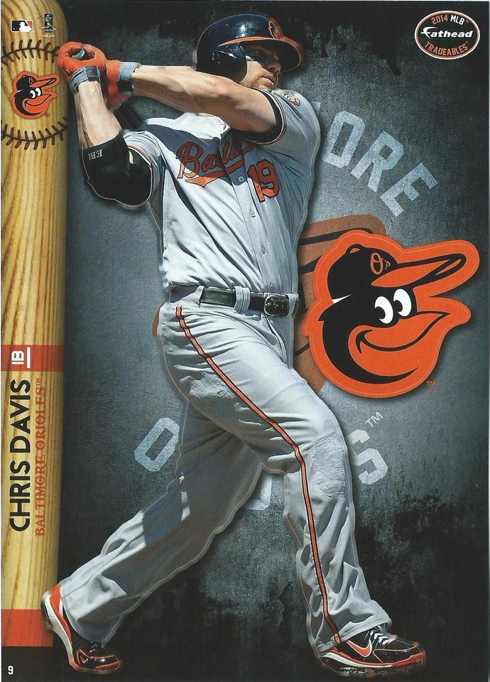 CHRIS DAVIS BALTIMORE ORIOLES CRUSH FATHEAD TRADEABLES REMOVABLE STICKER 2013 14 - Image 2 of 3