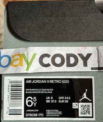 Nike Air Jordan 11 Retro GS Gratitude DMP XI Kids Sizes SHOE BOX