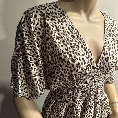 MOD On Trend Women's Short Sleeve Dress - Leopard Print - NWT - Size L Free Ship - Picture 7 of 12