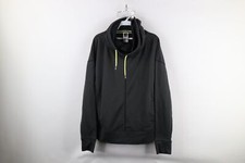 The North Face Womens Large Spell Out Funnel Neck Hoodie Sweatshirt Dark Gray