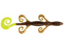 9ct Berkley 8" Power Lizard Fishing Baits - Pumpkin Chartreuse Tail