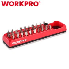 WORKPRO Magnetic Hex Bit Organizer Screwdriver Drill Bit Holder Tray for 1/4 Hex