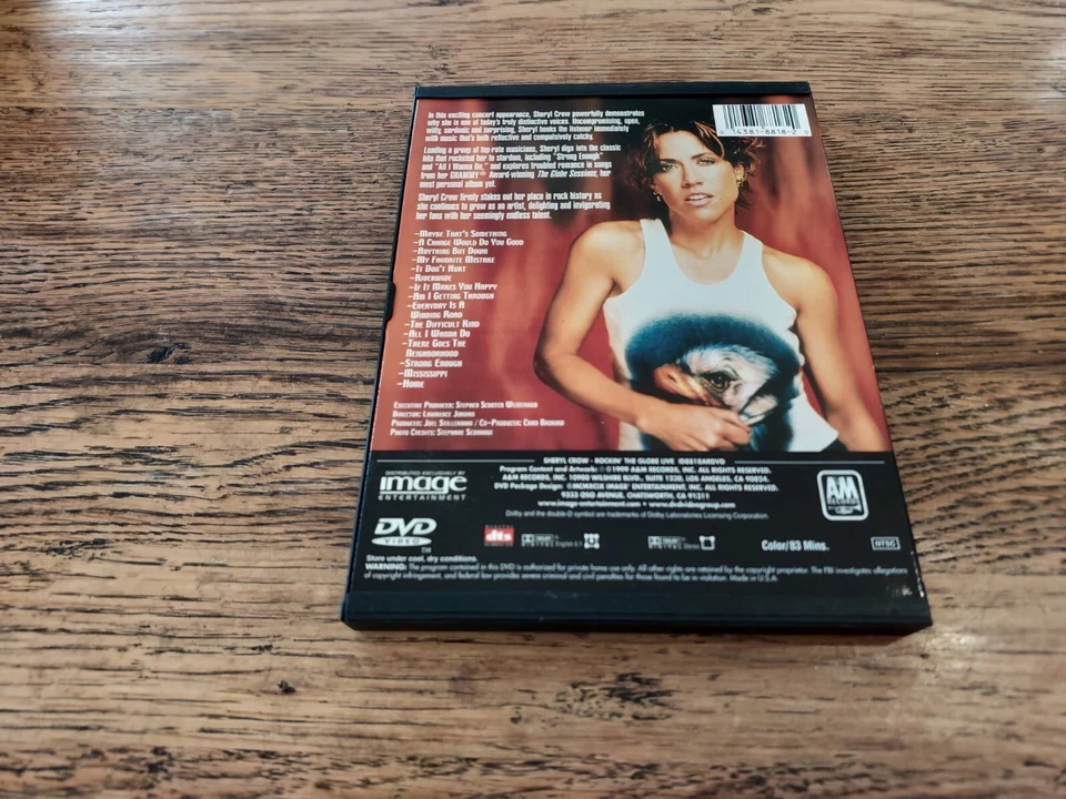 Sheryl Crow - Rockin’ The Globe Live DVD Reg 1 Snapcase VGC Concert  - Image 2 of 4
