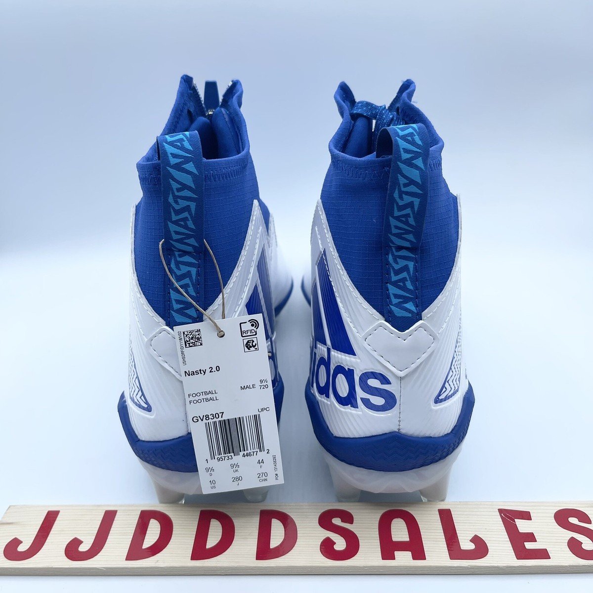 Adidas Nasty 2.0 Football Cleats GV8307 Blue White Men\'s Size 10 Adidas Nasty 2.0 Football Cleats Men main image 3