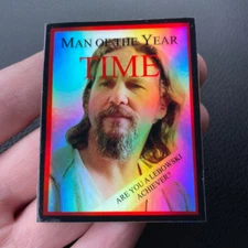 Big Lebowski Achiever Holographic Time Magazine Laptop Sticker