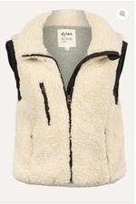 Nwt Dylan Cozy Sherpa Vest Cream Women's Size Large L New
