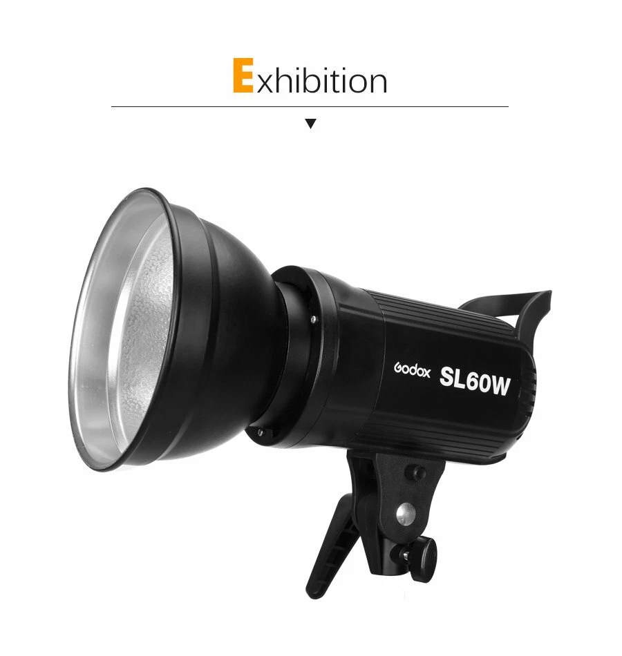 美国 2 x Godox SL 60W 5600K 工作室摄影 LED 视频灯照明 f 婚礼 — 第 4/4 张图片