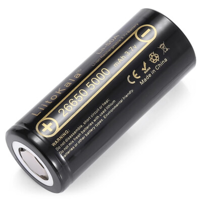 1 Stück 26650 Lii-50A 5000mAh 3,7V 20A Flat Top Li-Ion Lithium-Ion Akku Solar