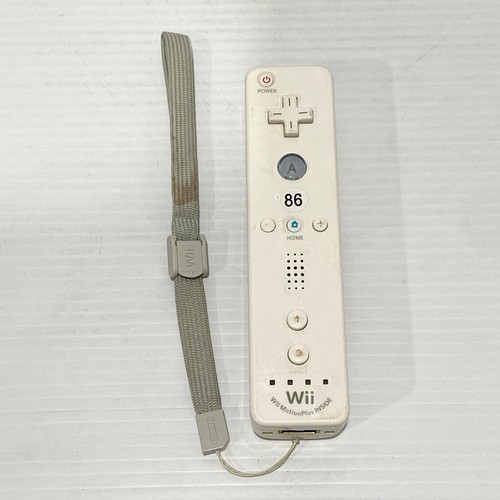 Genuine White Nintendo Wii Motion Plus Remote Controller - Tested - No Cover