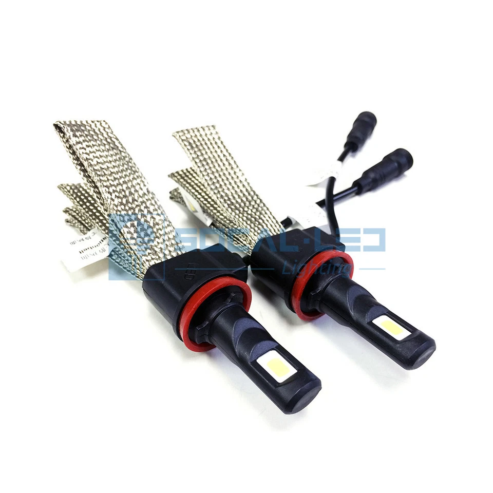 Комплект светодиодных противотуманных фар без вентилятора H11 6000K ксеноновые белые Canbus - Изображение 4 из 4