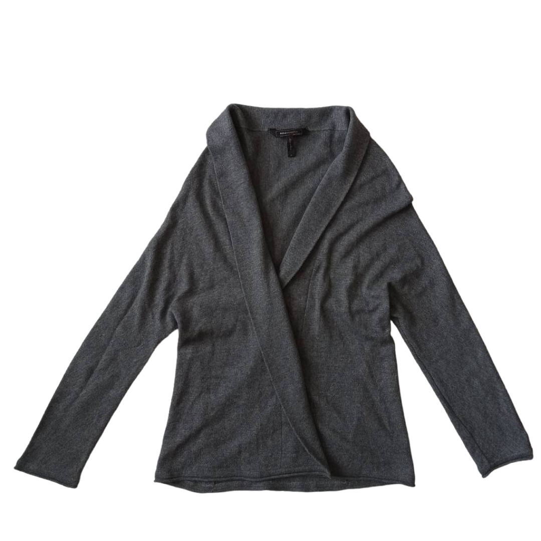 BCBGMaxAzria Solid Grey Long Sleeve Lightweight W… - image 1