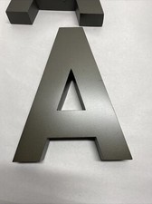10 Inches Tall Cast Aluminum Metal Letter "A" Industrial Alphabet Sign