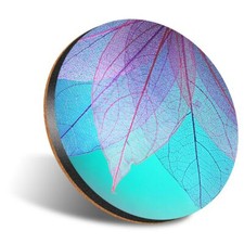 1 x Round 12cm Coaster - Macro Leaf Leaves Pretty #2393