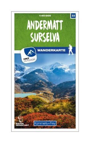 Thumbnail - Kümmerly+frey Karte Andermatt - Surselva Wanderkarte