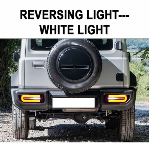 Pair LED Smoked Dynamic Rear Tail Lights Brake Lamps For Suzuki Jimny 2019-2024 - Picture 9 of 12