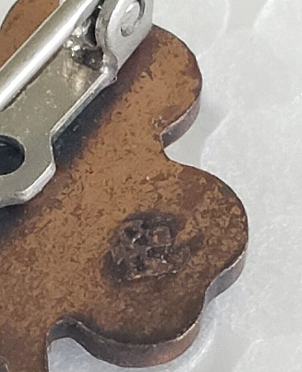 Vintage Leavens 4-H Clover Club Copper Pin 9/16"