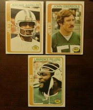 LOT OF 3 1978 TOPPS NEW YORK JETS NFL TRADING CARDS - ALL EX/NM - See Pics