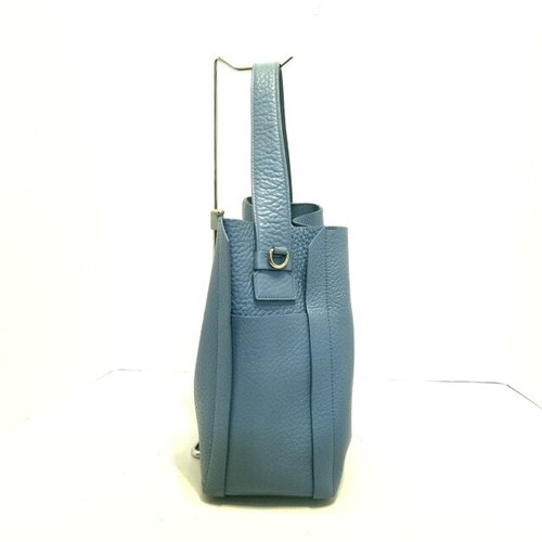 Auth FURLA Capriccio - Light Blue Leather Handbag - Picture 2 of 9