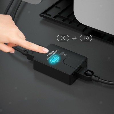 Druckerfreigabeschalter 2 in 1 Out Switch Selector für USB-Disk-Computer-PC