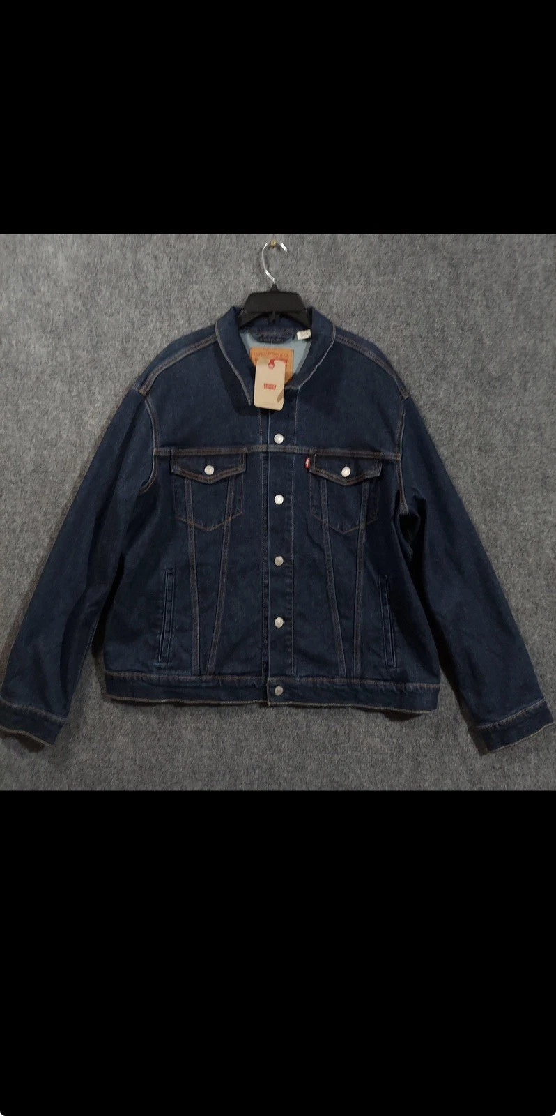 Levi's Men's Denim Button Up Jacket Men's Dark Stonewash Size XL 723342761