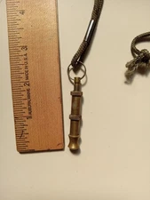 Small Metal Whistle ?30's (Does NOT Work Missing Pea) Whistle 5.8cm 