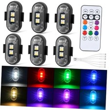 6PCS Wireless LED Strobe Lights with Remote Control, 8 Colors Rechargeable 6pcs