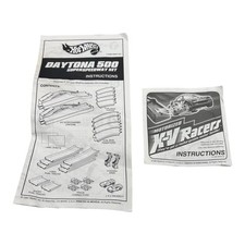 Vtg 1997 Mattel Hot Wheels Daytona 500 SuperSpeedway & 1998 X-V Racers Manuals