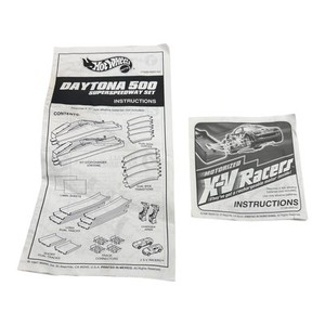 Vtg 1997 Mattel Hot Wheels Daytona 500 SuperSpeedway & 1998 X-V Racers Manuals