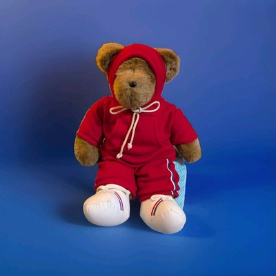 Vintage 1979 Albert the Running Bear 20'' Jumbo Plush Teddy in Red Tracksuit Rare