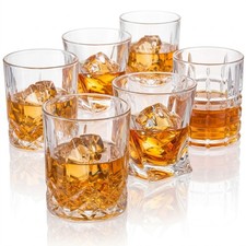 6Pcs Premium Whiskey Glasses Set 10 11 OZ Scotch Bourbon Rum Old Fashioned Bar