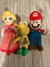 Super Mario Princess Peach Koopa Troopa Plush Soft Toy Bundle