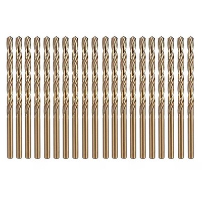 20 PCS 1/8 Inch M35 Cobalt Twist Drill Bit Set Jobber Hard Metal Steel