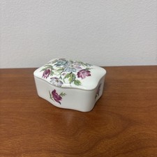 Rochard Limoges Floral Porcelain Trinket Box ...