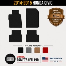 Avery Sport Touring Front Rear Floor Mats For 2014-2015 Honda Civic 30f Avery Sport Touring Front Rear Floor Mats For 2014-2015 Honda Civic 30f