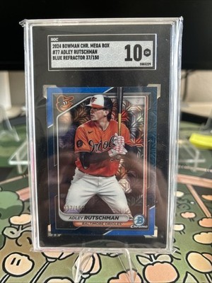 2024 Bowman Adley Rutschman #77 Mojo Blue Refractor /150 SGC 10