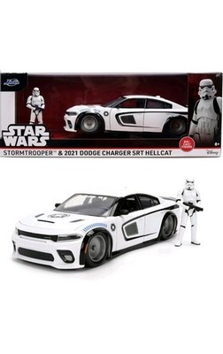 2026 DODGE CHARGER SRT HELLCAT & STORMTROOPER FIGURE ''STAR WARS'' 1/24 JADA 36478
