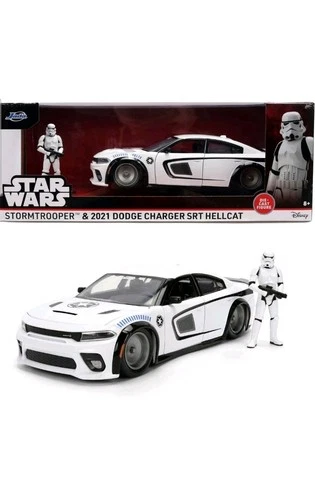 2026 DODGE CHARGER SRT HELLCAT & STORMTROOPER FIGURE "STAR WARS" 1/24 JADA 36478