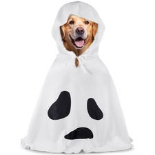 Halloween Dog Ghost Costume White Dalmatian Pet Large, white, black