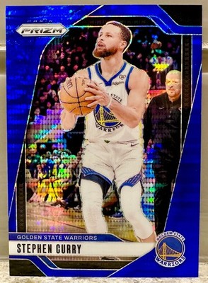 JERSEY # MATCH! 2024-25 Panini Prizm Stephen Curry #134 Blue Pulsar 30/99! GSW!