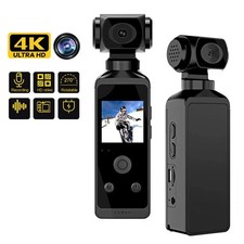 4K HD Wifi Mini Action Camera Waterproof 270  Rotatable Pocket Sports Cam Anti S