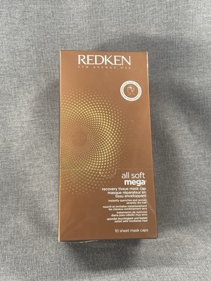 Redken All Soft Mega Hair Recovery Tissue Mask Cap Dry Hair Treatment 10 Sheet