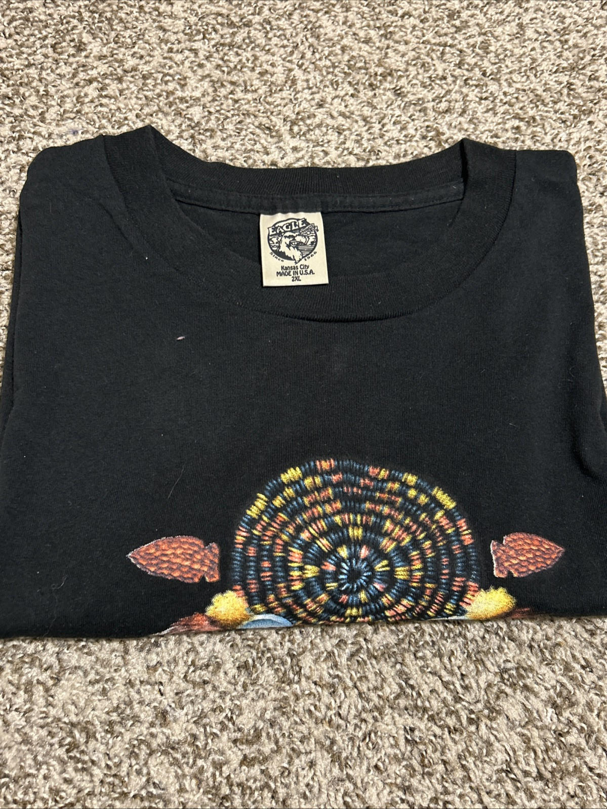 Vintage 1996 Eagle Products Colorado Indian Feather/Beads Graphic Men 2XL Shirt