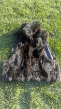 Andrew Marc Fur Vest Men's Medium Brown New Zealand Opposum Possum 90s Y2K
