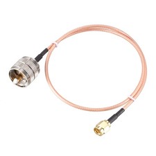 SMA Male to UHF PL-259 Male RG316 RF Coaxial Coax Cable 1.5 ft