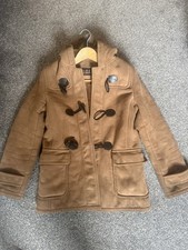Vintage UGIZ Kinder Unisex Jungen M&auml;dchen Mantel Fell gef&uuml;ttert Kapuze Jacke Knebel 11 Jahre