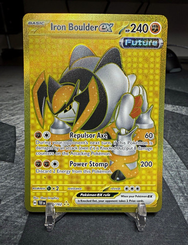 2024 Iron Boulder ex Pokémon 217/162 Temporal Forces Hyper Rare Holo