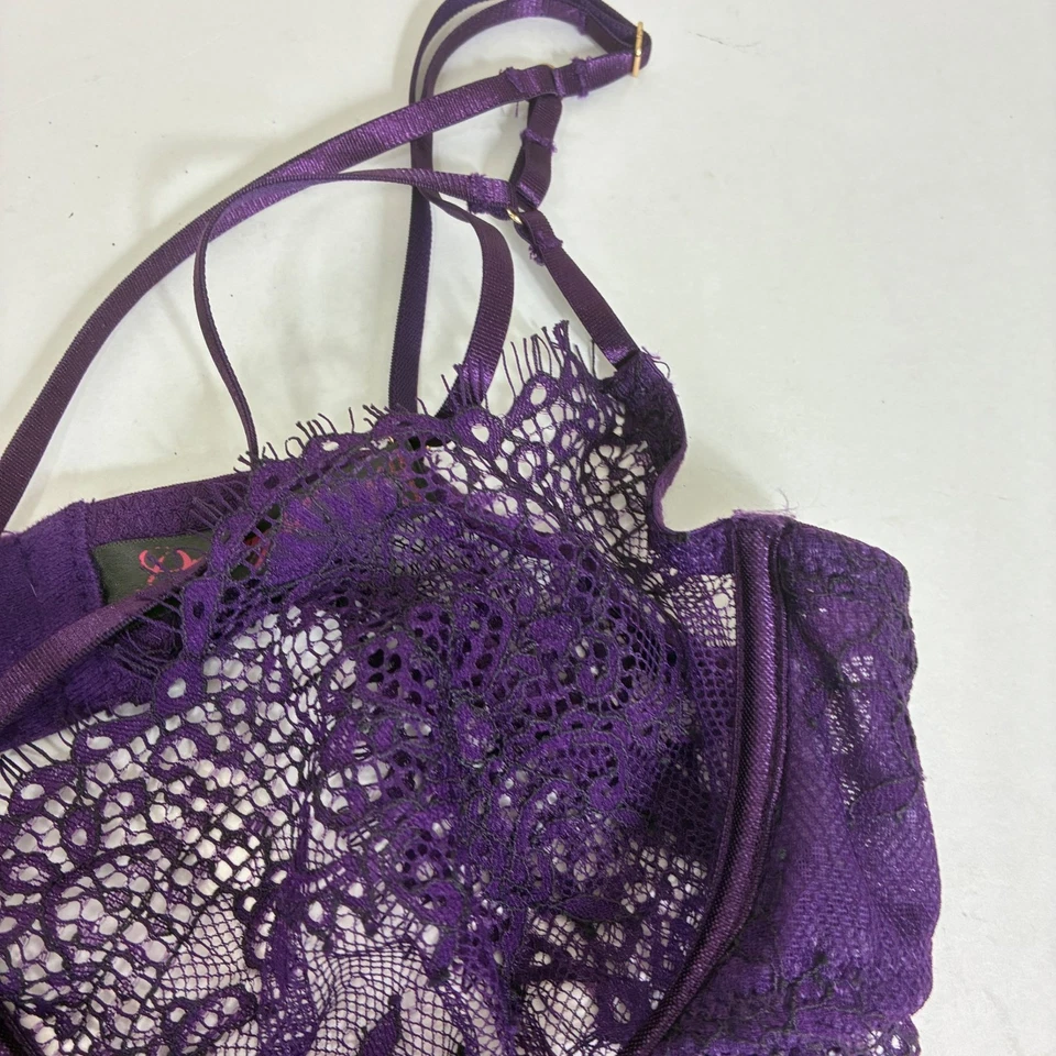Body Dreamgirl Púrpura Pestañas Encaje - Talla M Foto 4 de 4