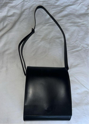 Jean Paul Gaultier 90s Black Leather Shoulder Bag Vintage Unique