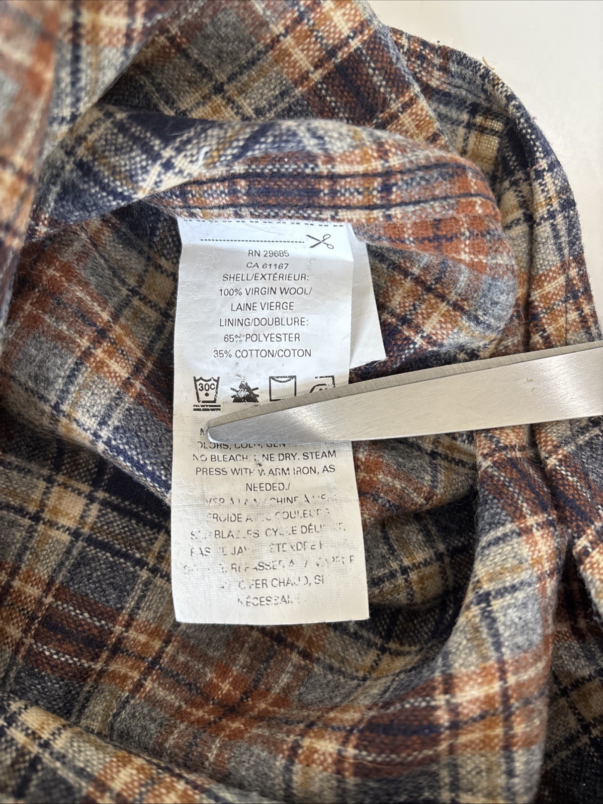 Pendleton Lodge Button Down Wool Flannel Shirt Me… - image 5